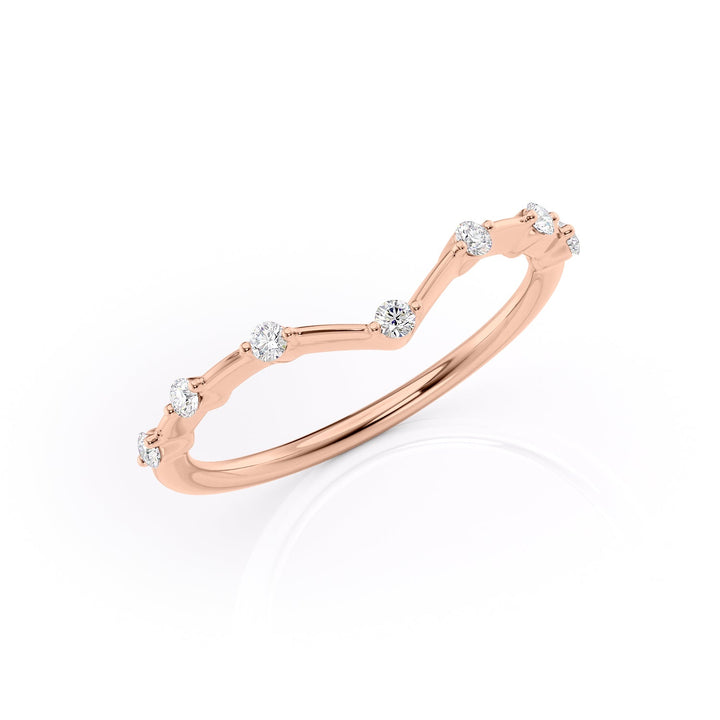 The Chevron Morgan Wedding Bands Chevron 14K Rose#material_14k-rose