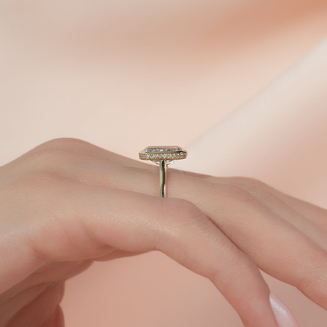 The Christine Radiant Lab Diamond Moissanite Engagement Ring
