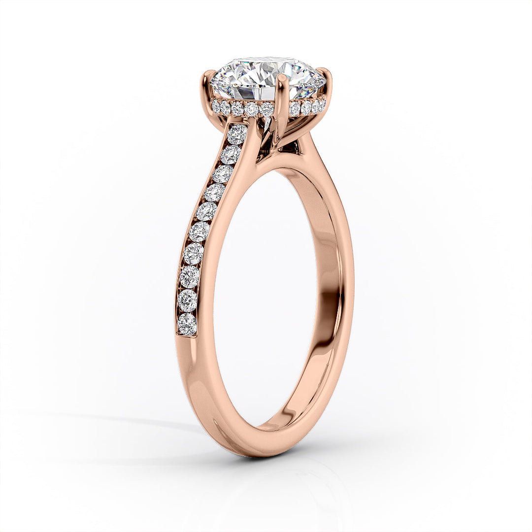 The Cielo Set With Cushion Side Stone Lab Diamond 1.5 Carat 14K Rose#material_14k-rose