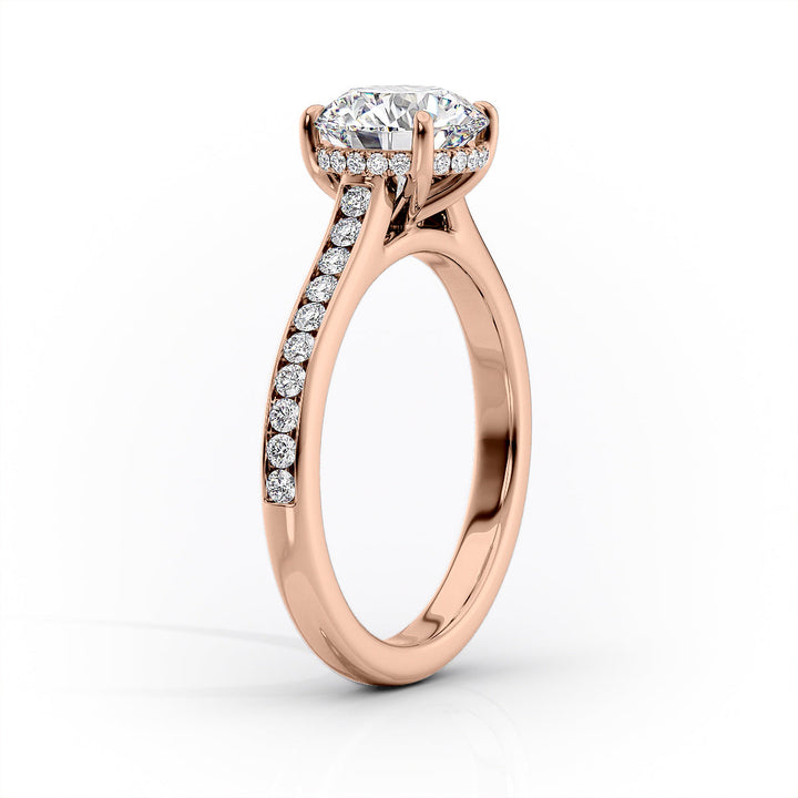 The Cielo Set With Cushion Side Stone Lab Diamond 1.5 Carat 14K Rose#material_14k-rose