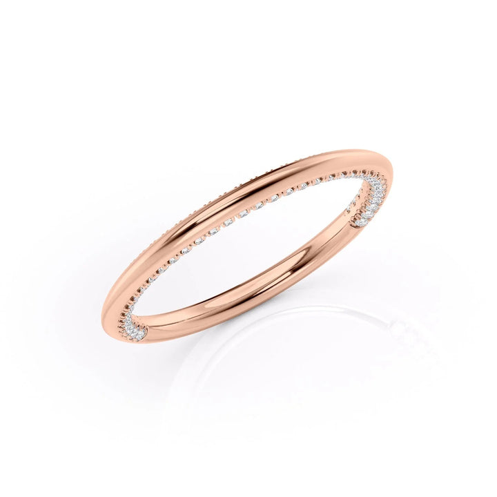 The Clara Wedding Bands Diamonds Half Way 14K Rose#material_14k-rose