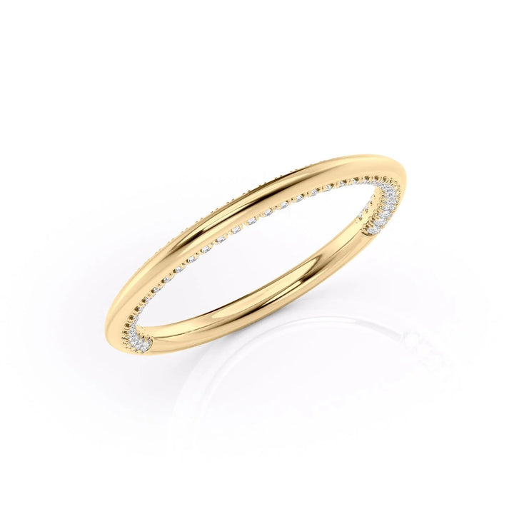 The Clara Wedding Bands Diamonds Half Way#material_18k-gold