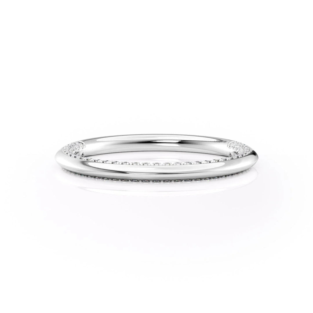 The Clara Wedding Bands Diamonds Half Way#material_18k-white