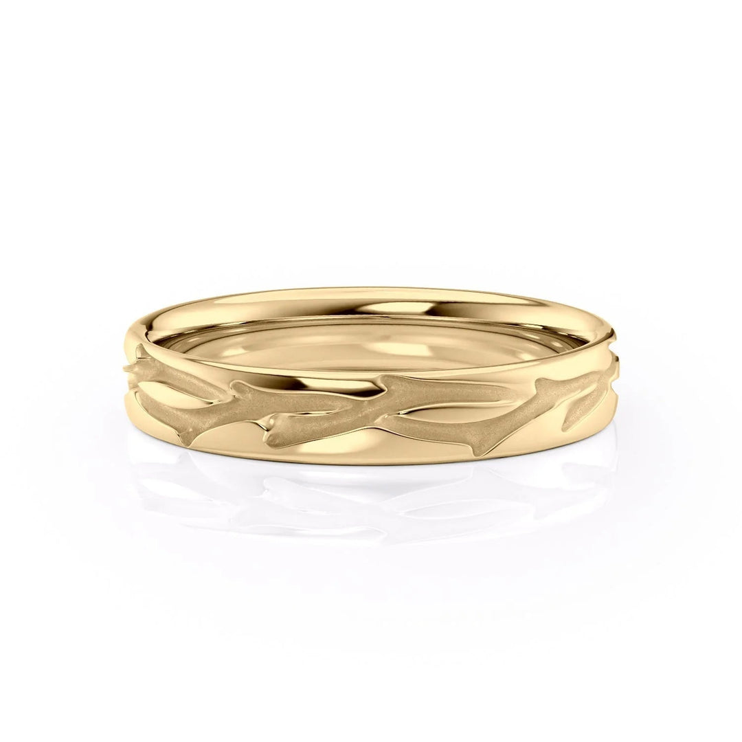 The Coco Cigar Wedding Bands 14K Gold#material_14k-gold