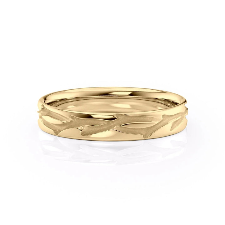 The Coco Cigar Wedding Bands 14K Gold#material_14k-gold