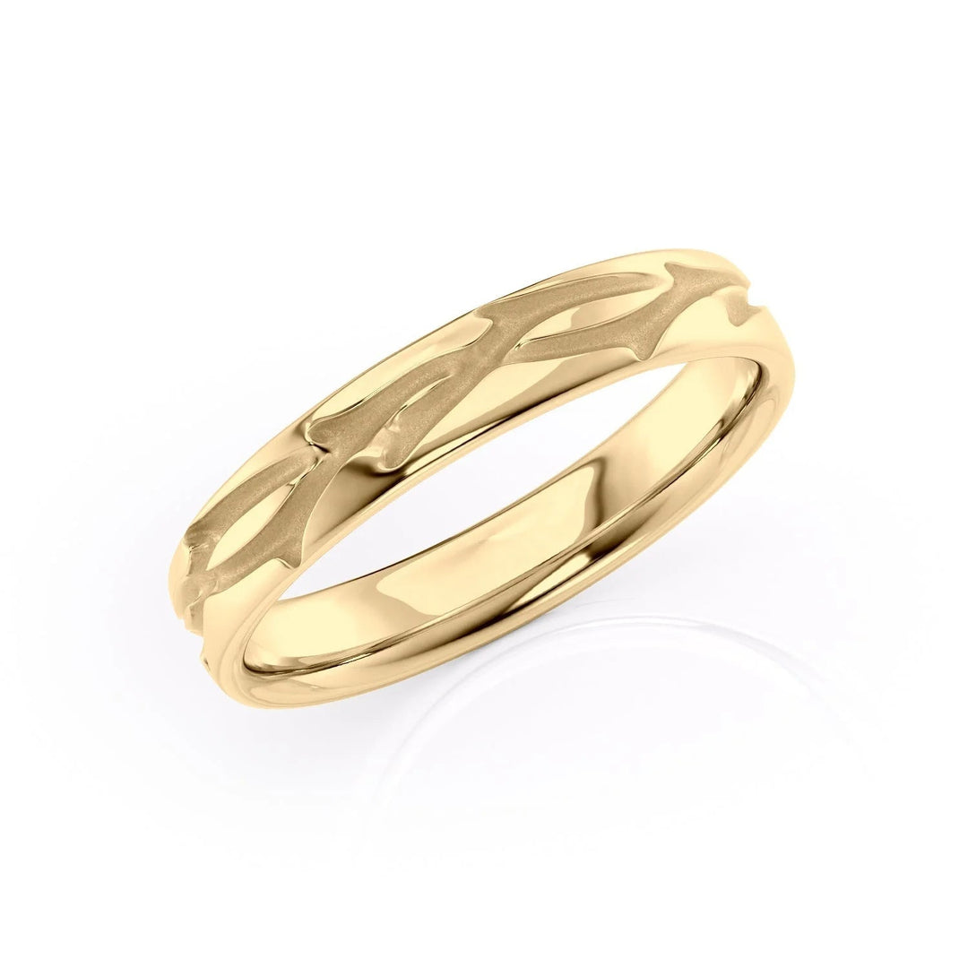 The Coco Cigar Wedding Bands 14K Gold#material_14k-gold