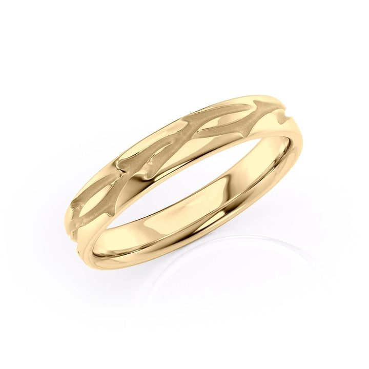 The Coco Cigar Wedding Bands 14K Gold#material_14k-gold