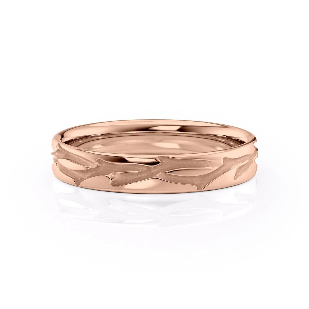 The Coco Cigar Wedding Bands 14K Rose#material_14k-rose