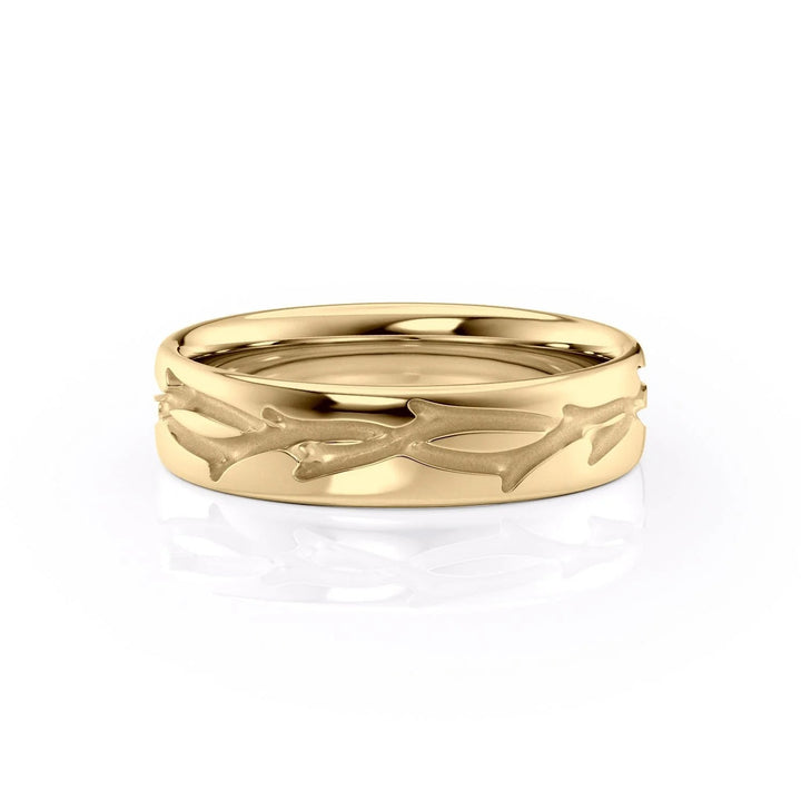 The Coco Cigar Wedding Bands 14K Gold#material_14k-gold