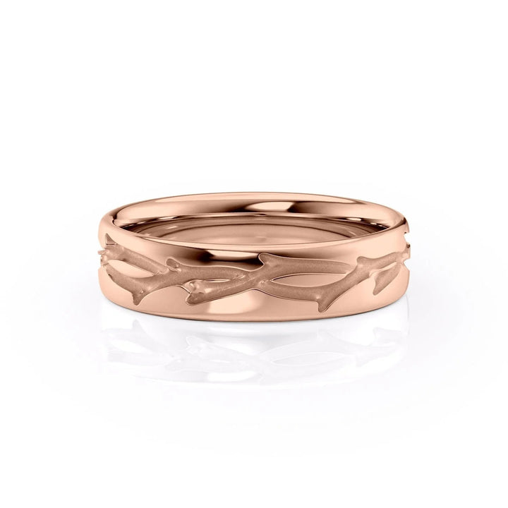 The Coco Cigar Wedding Bands 14K Rose#material_14k-rose