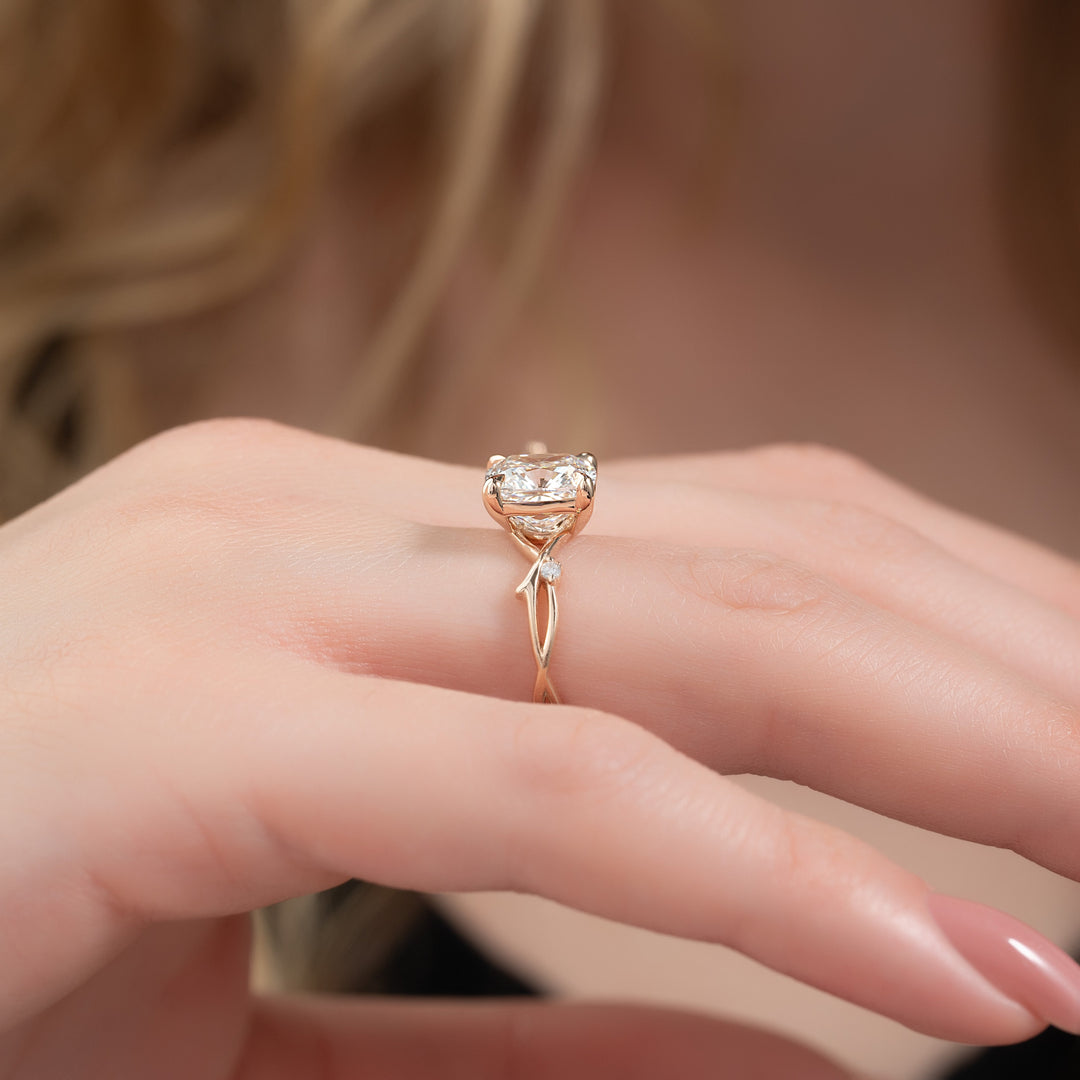 The Coco Cushion Lab Diamond Moissanite Engagement Ring