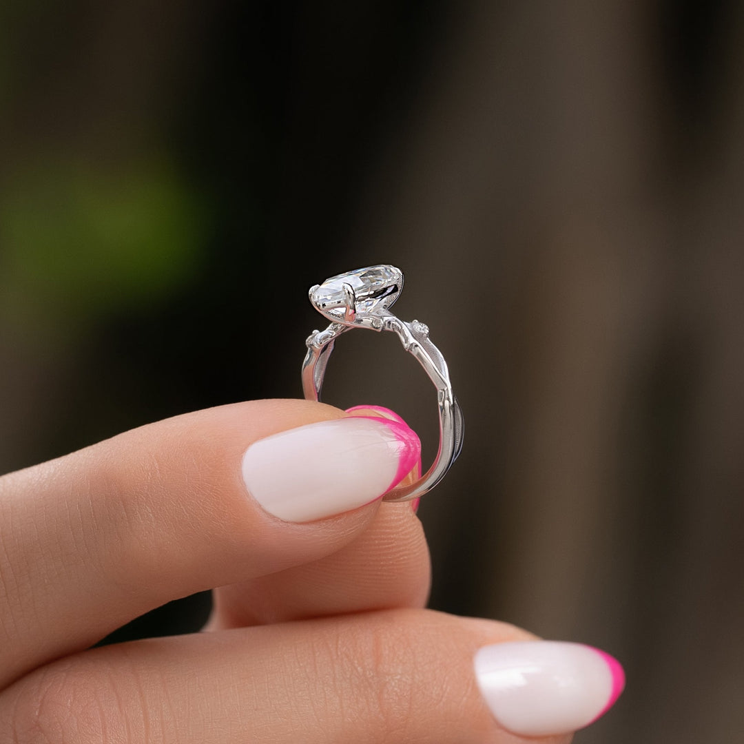 The Coco Marquise Lab Diamond Moissanite Engagement Ring