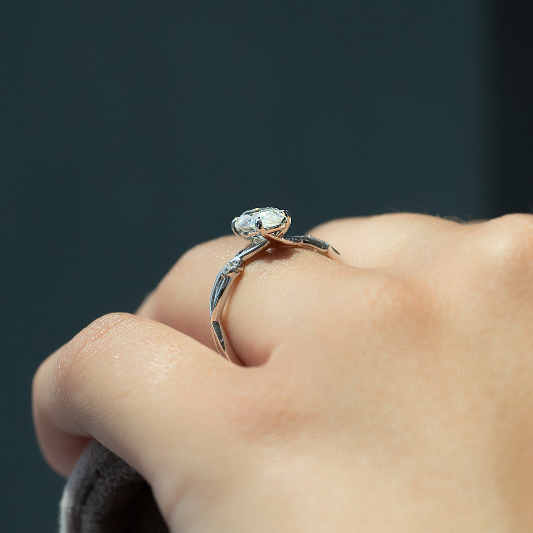 The Coco Marquise Lab Diamond Moissanite Engagement Ring