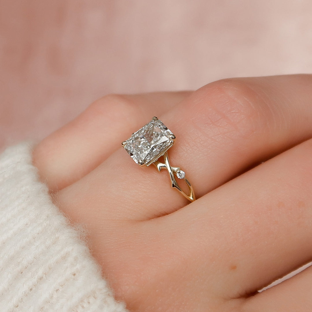 The Coco Radiant Lab Diamond Moissanite Engagement Ring
