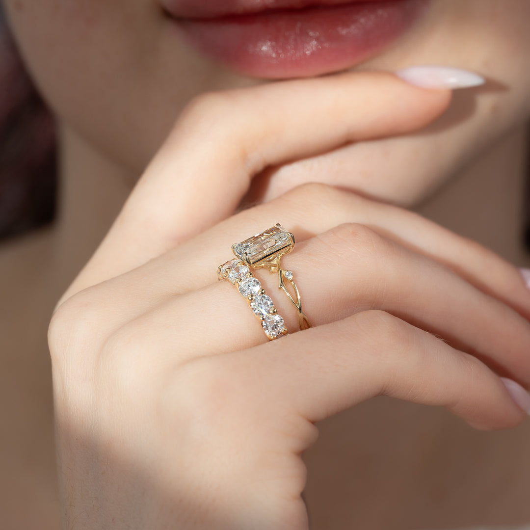 The Coco Radiant Lab Diamond Moissanite Engagement Ring