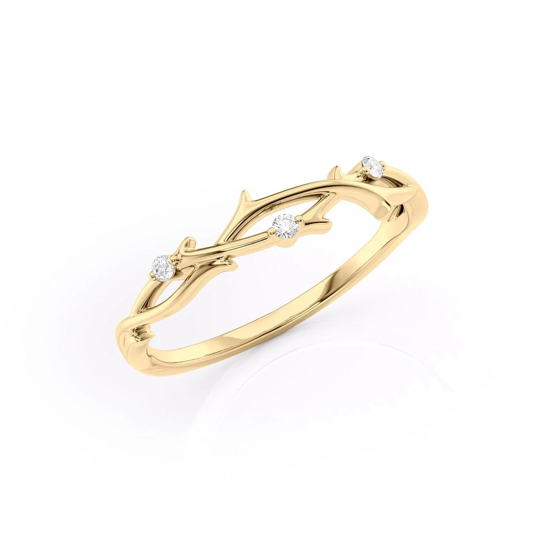 The Coco Wedding Bands Polished 14K Gold#material_14k-gold