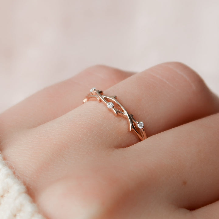 The Coco Wedding Bands Polished 14K Rose#material_14k-rose