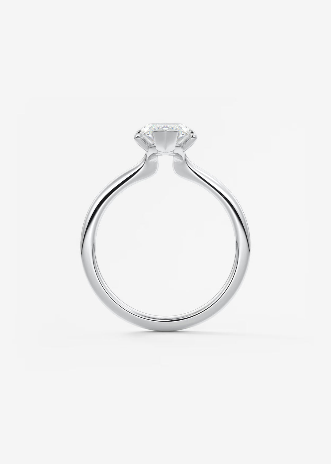 The Colombe Modern Marquise Cut Engagement Ring with Stackable, Low Profile Open Basket#material_white