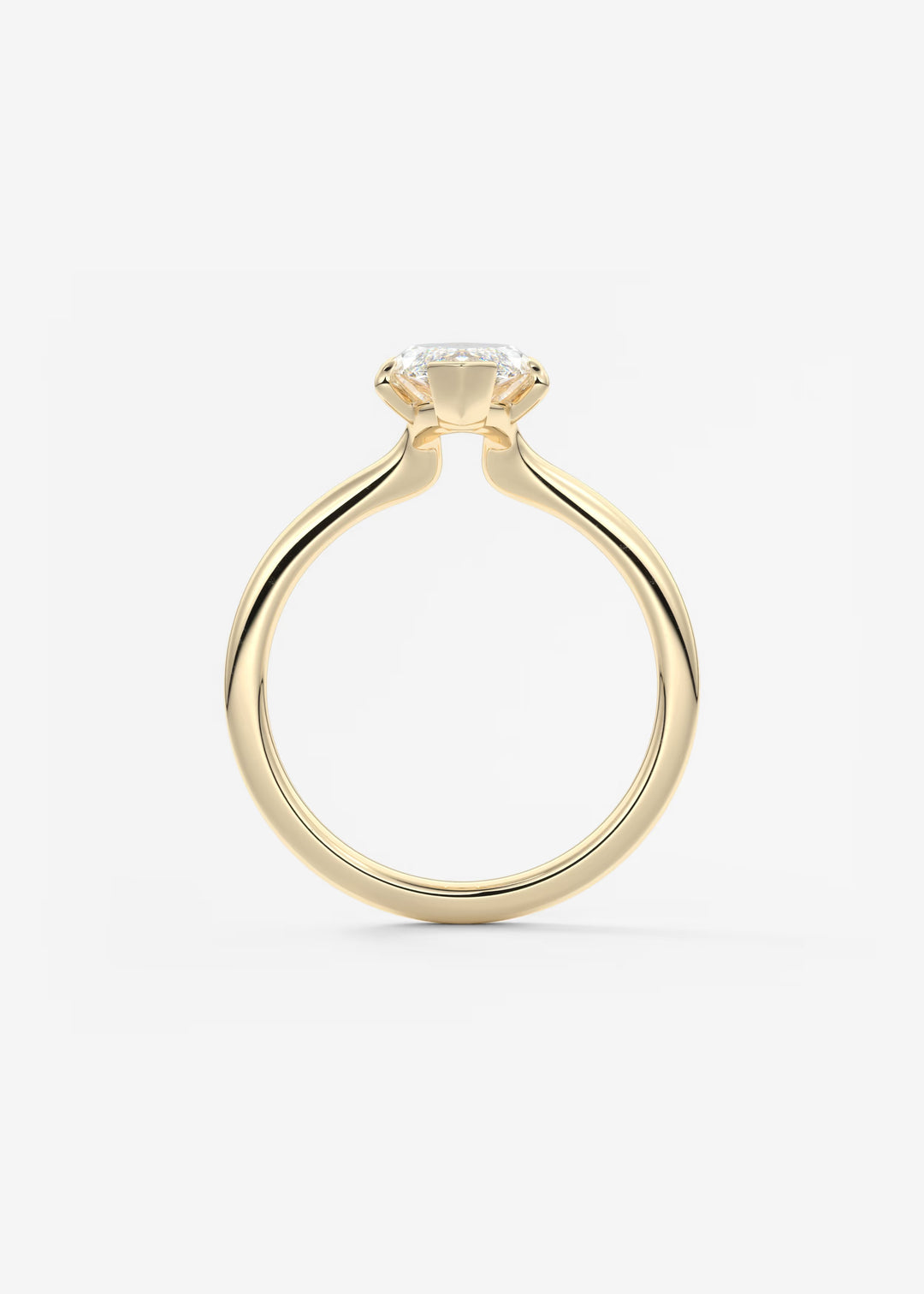The Colombe Modern Marquise Cut Engagement Ring with Stackable, Low Profile Open Basket#material_gold
