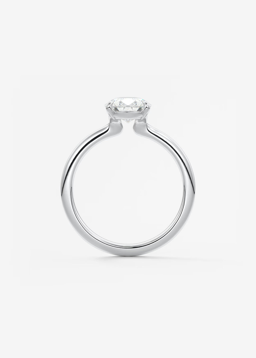 The Colombe Modern Pear Cut Engagement Ring with Stackable, Low Profile Open Basket#material_white