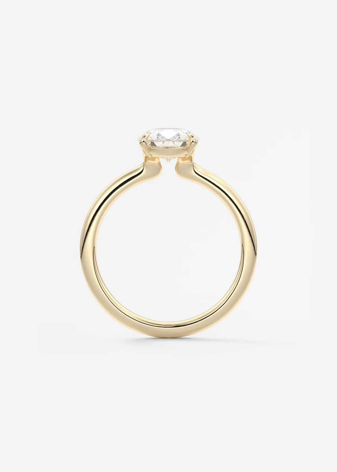 The Colombe Modern Pear Cut Engagement Ring with Stackable, Low Profile Open Basket#material_gold