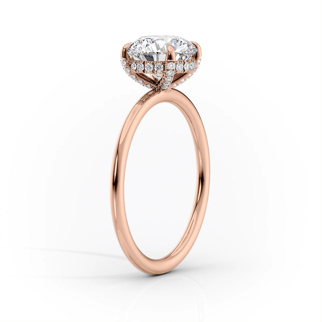 The Crown Liberty Set With Cushion Solitaire Lab Diamond 1.5 Carat 14K Rose#material_14k-rose