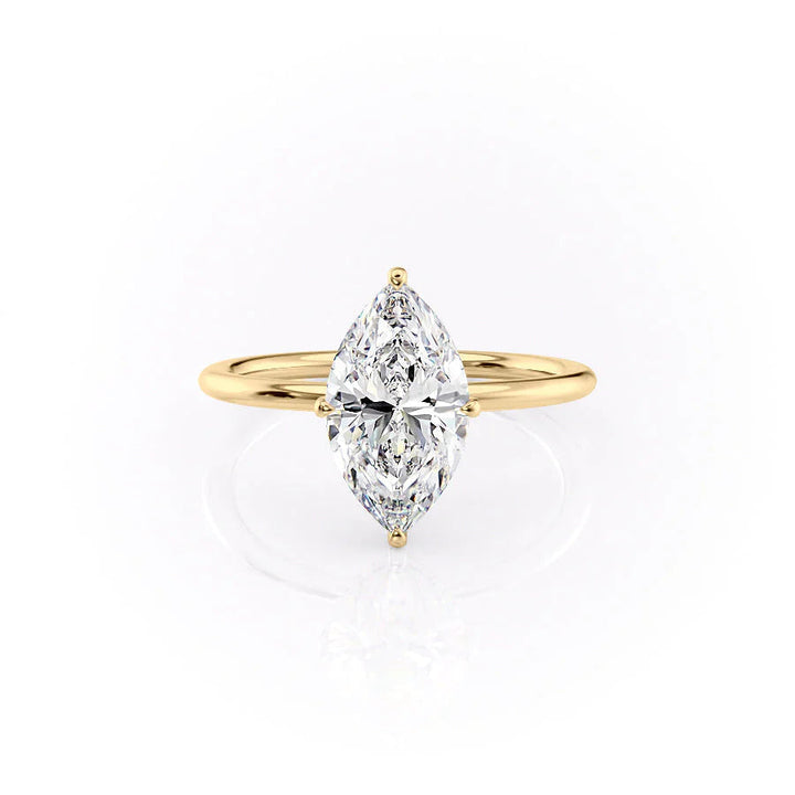 The Crown Liberty Set With Marquise Solitaire Lab Diamond 1 Carat 14K Gold#material_14k-gold