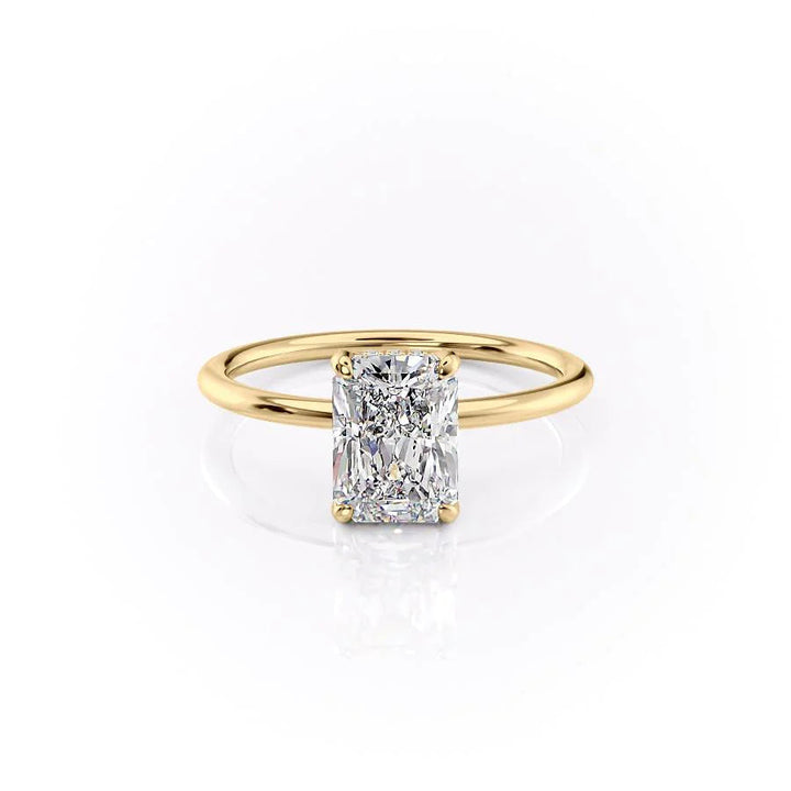 The Crown Liberty Set With Radiant Solitaire Moissanite#material_14k-gold