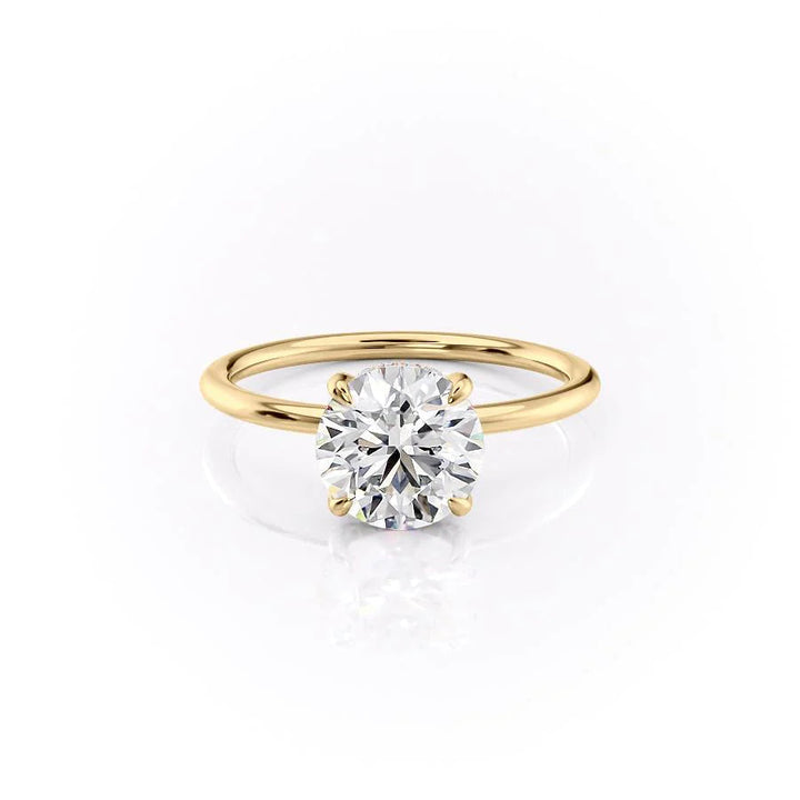 The Crown Liberty Set With Round Solitaire Lab Diamond 1 Carat 14K Gold#material_14k-gold