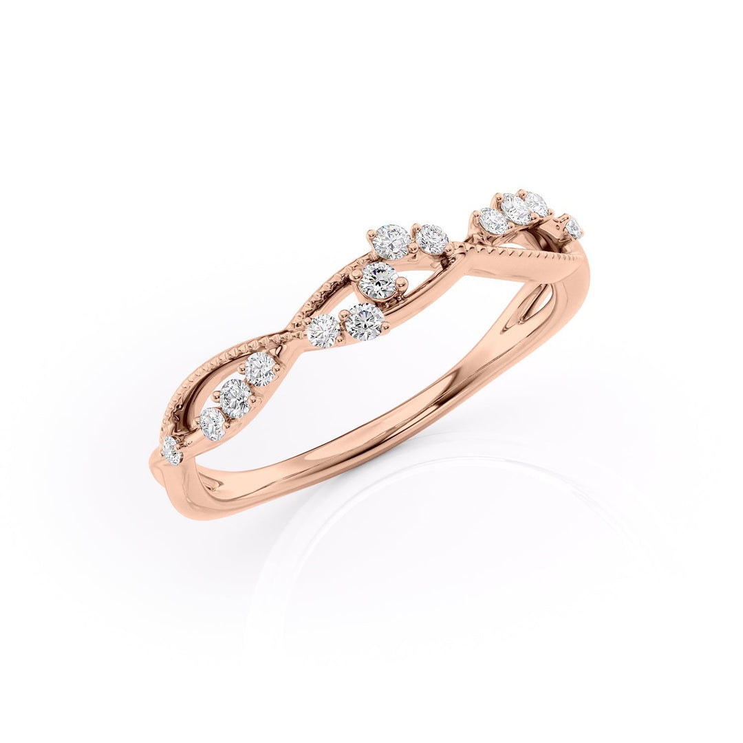 The Dallas Wedding Bands Diamonds Half Way 14K Rose#material_14k-rose