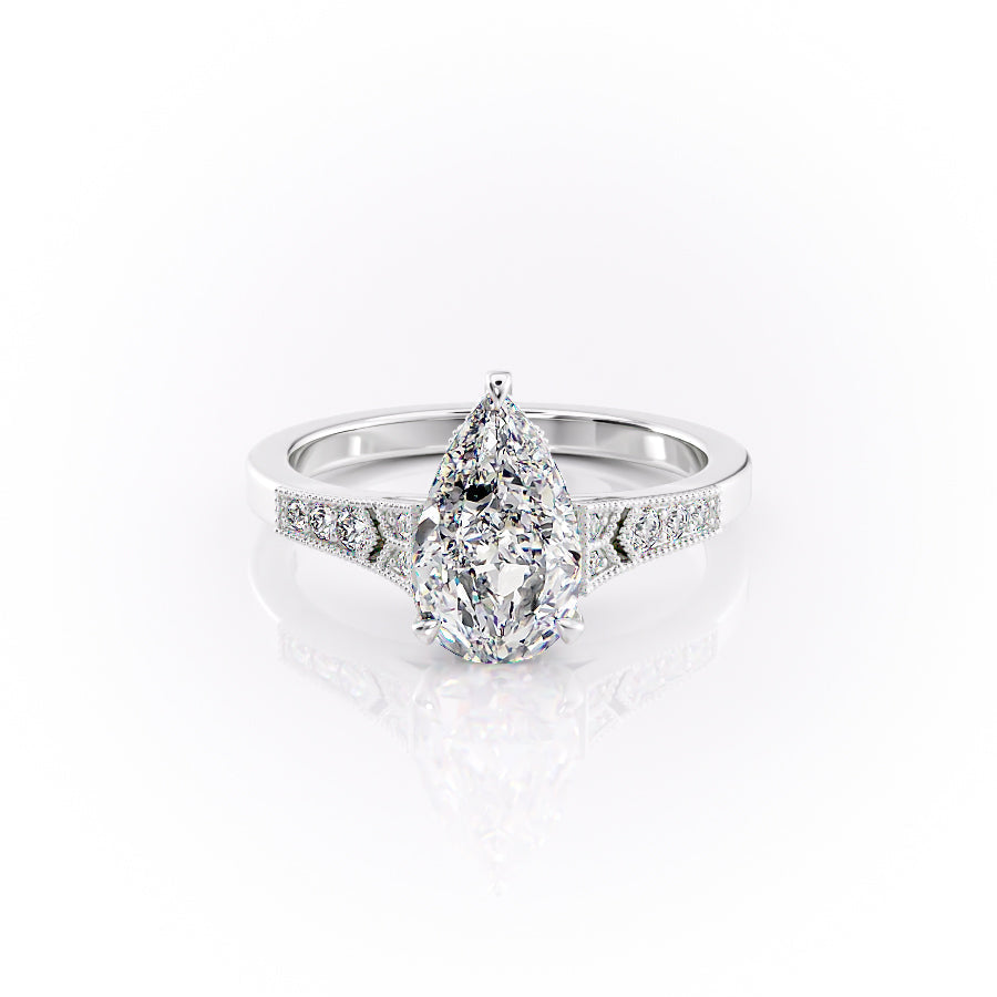 The Delilah Set With A Pear Lab Diamond-L'Amour Brilliance #material_white