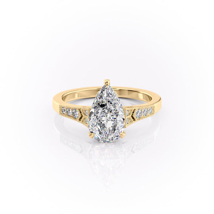 The Delilah Set With A Pear Lab Diamond-L'Amour Brilliance #material_gold
