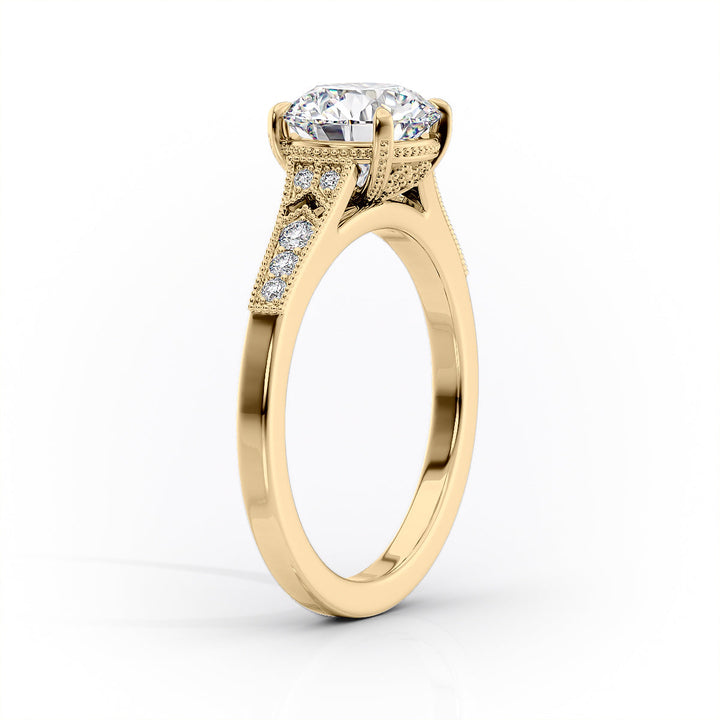 The Delilah Set With A Pear Lab Diamond#material_gold