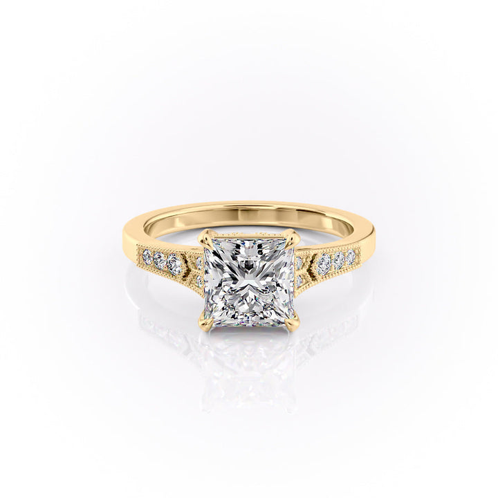 The Delilah Set With A Princess Lab Diamond-L'Amour Brilliance #material_gold