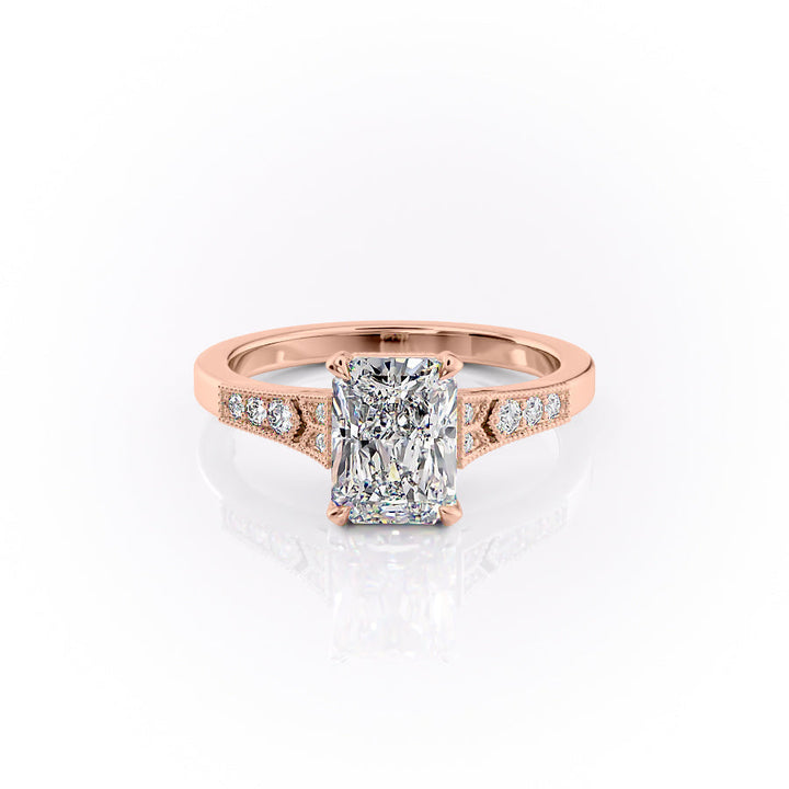 The Delilah Set With A Radiant Lab Diamond#material_rose