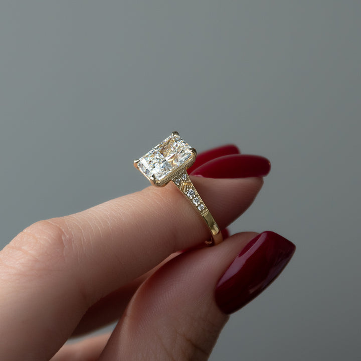 The Delilah Set With A Radiant Lab Diamond#material_gold