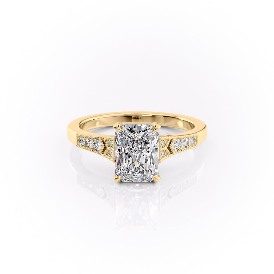 The Delilah Set With A Radiant Lab Diamond-L'Amour Brilliance #material_gold