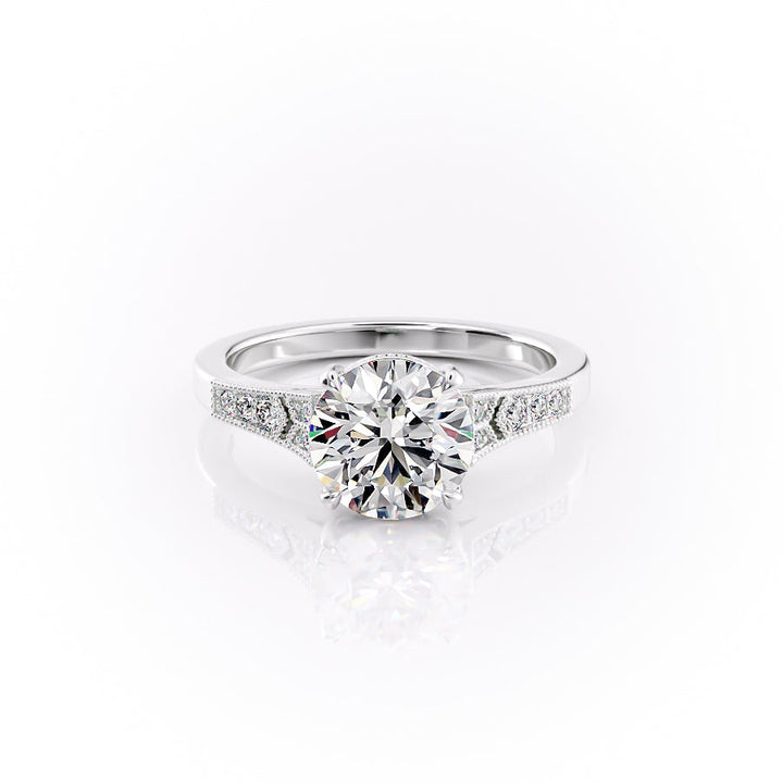 The Delilah Set With A Round Lab Diamond-L'Amour Brilliance #material_white