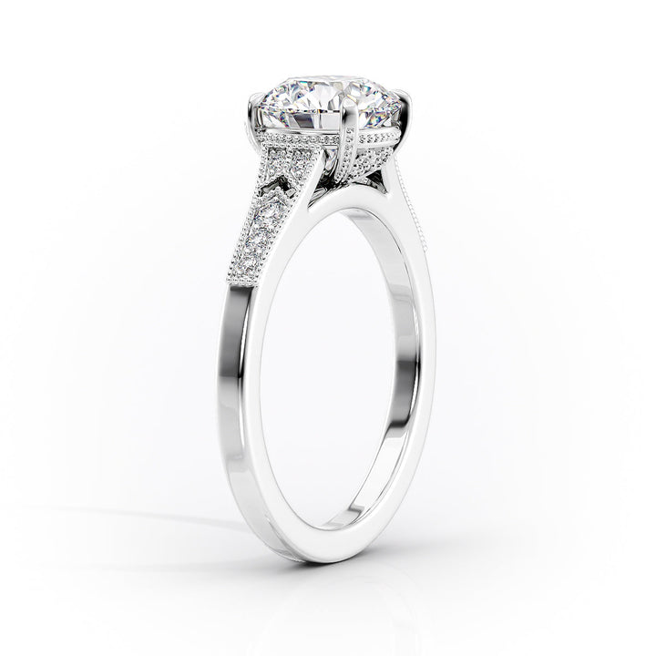 The Delilah Set With An Emerald Lab Diamond#material_white
