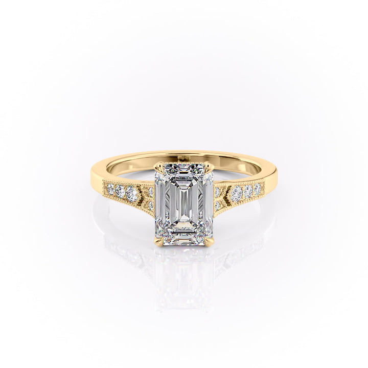 The Delilah Set With An Emerald Lab Diamond-L'Amour Brilliance #material_gold