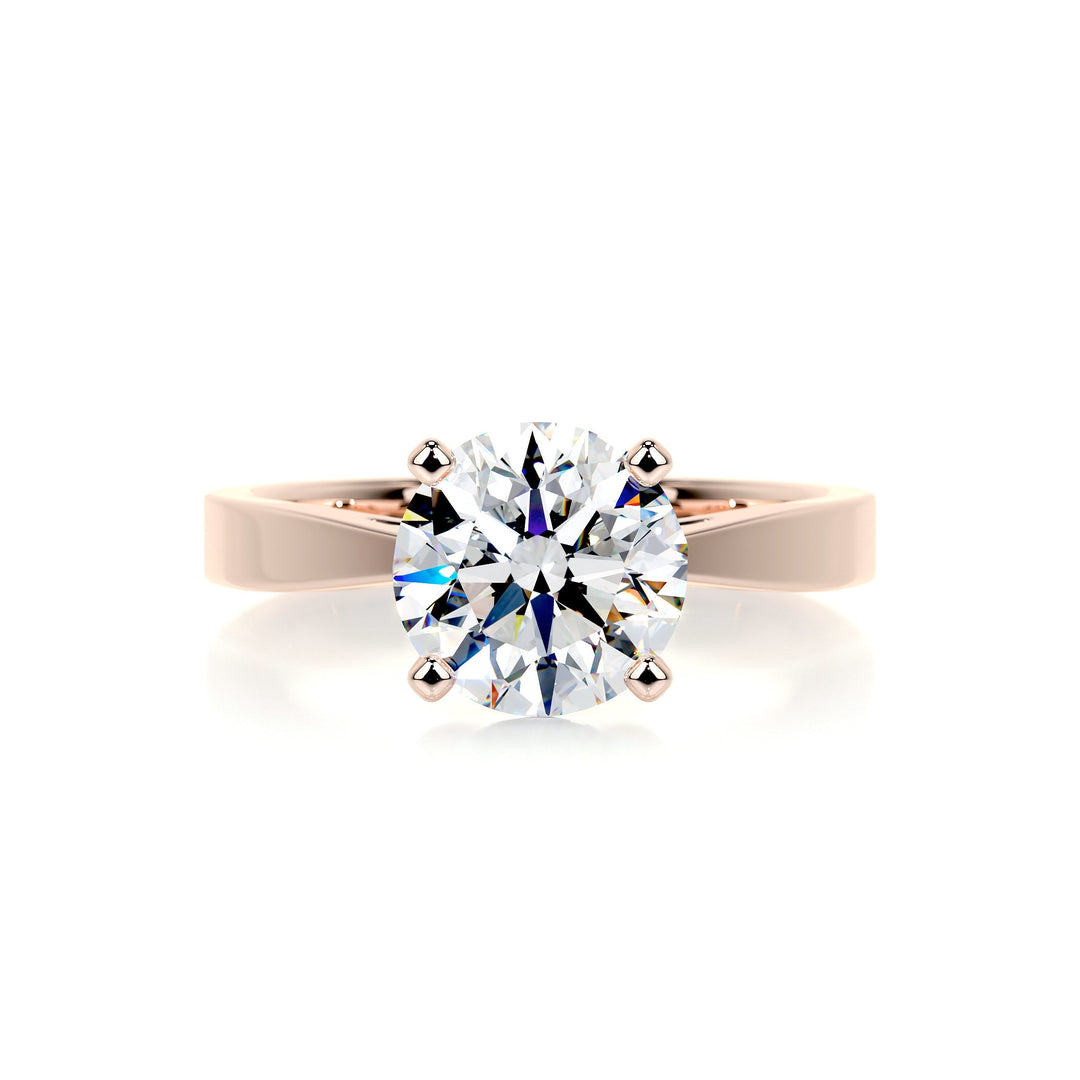 The Denver Moissanite Ring Moissanite 14K Rose 1 Carat #material_14k-rose