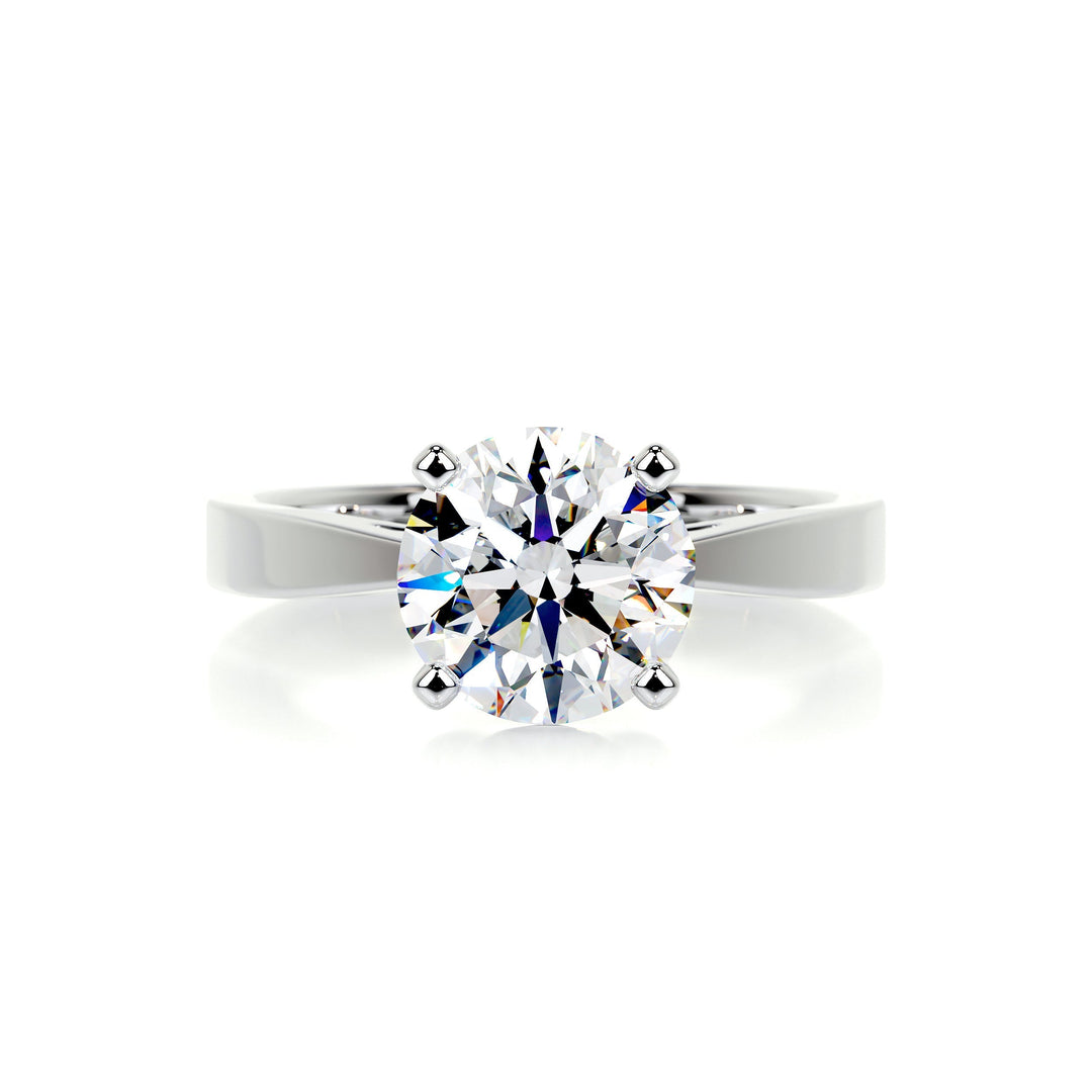 The Denver Moissanite Ring Moissanite 14K White 1 Carat #material_14k-white