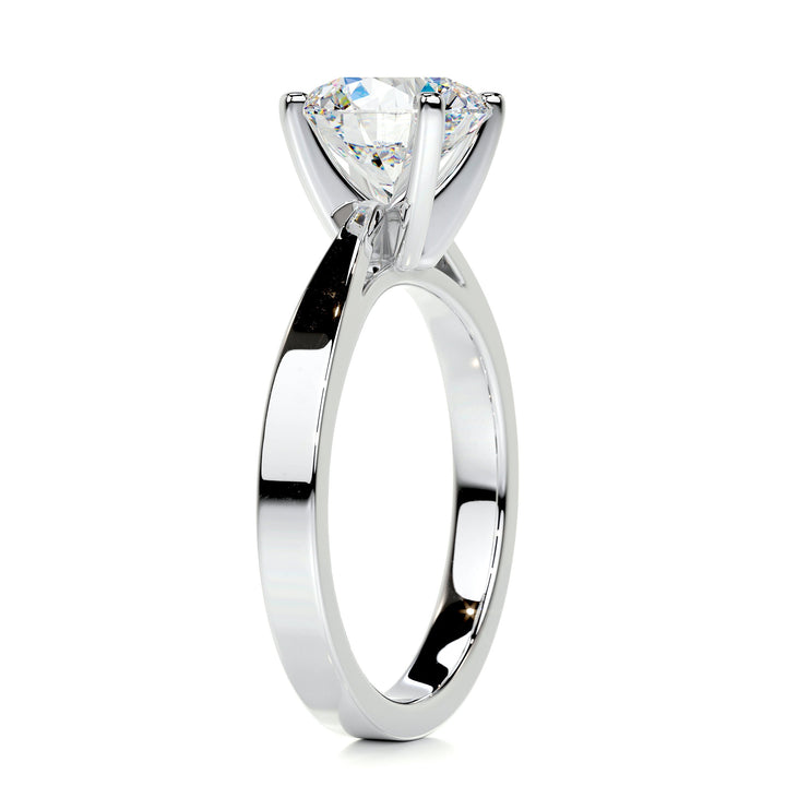 The Denver Moissanite Ring Moissanite 14K White 2 Carat #material_14k-white