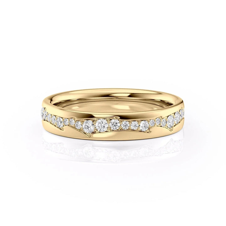 The Diamond Coco Cigar Wedding Bands 14K Gold#material_14k-gold