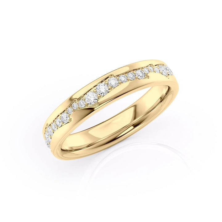 The Diamond Coco Cigar Wedding Bands 14K Gold#material_14k-gold