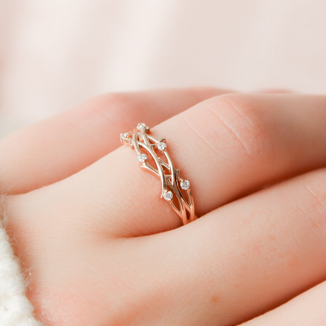 The Double Coco Wedding Bands#material_18k-rose