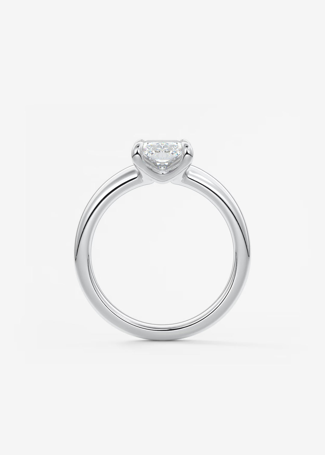 The Dune Engagement Ring with Radiant Cut Diamond#material_white