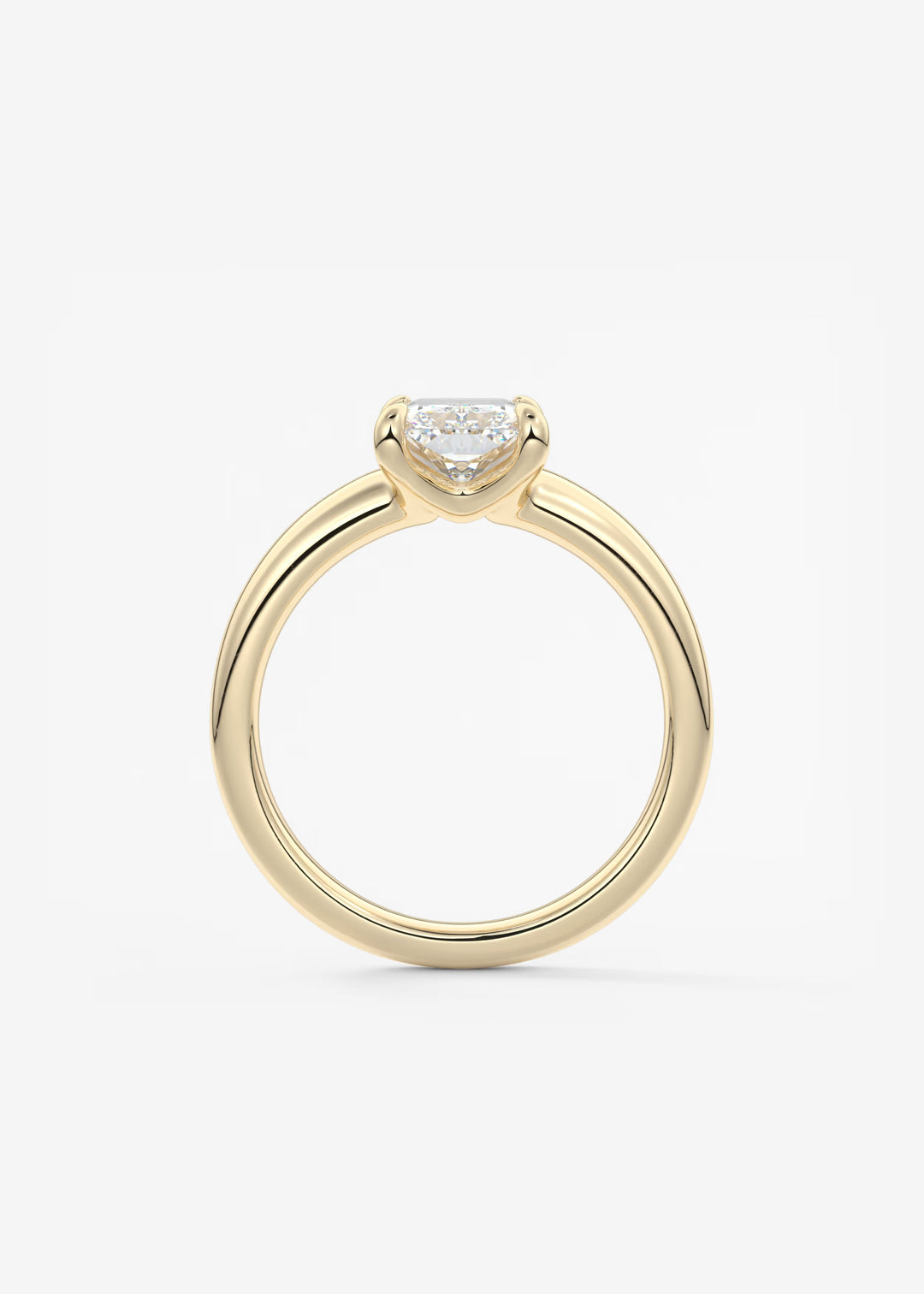 The Dune Engagement Ring with Radiant Cut Diamond#material_gold