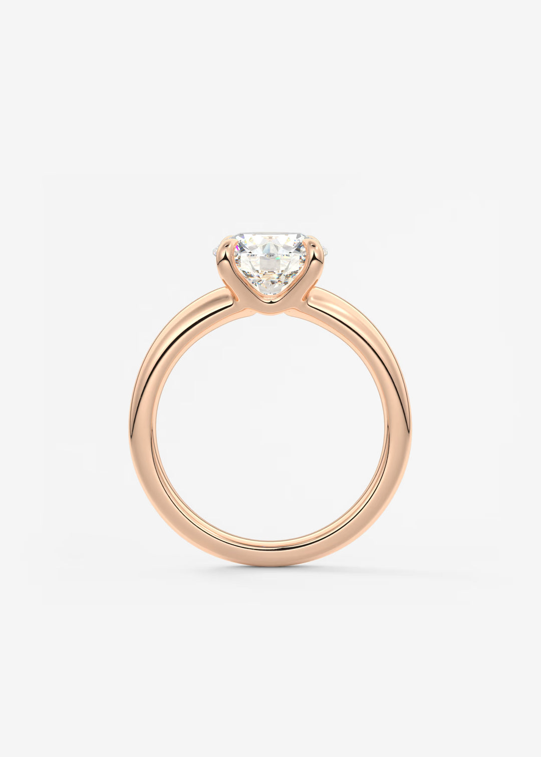 The Dune Engagement Ring with Round Diamond#material_rose