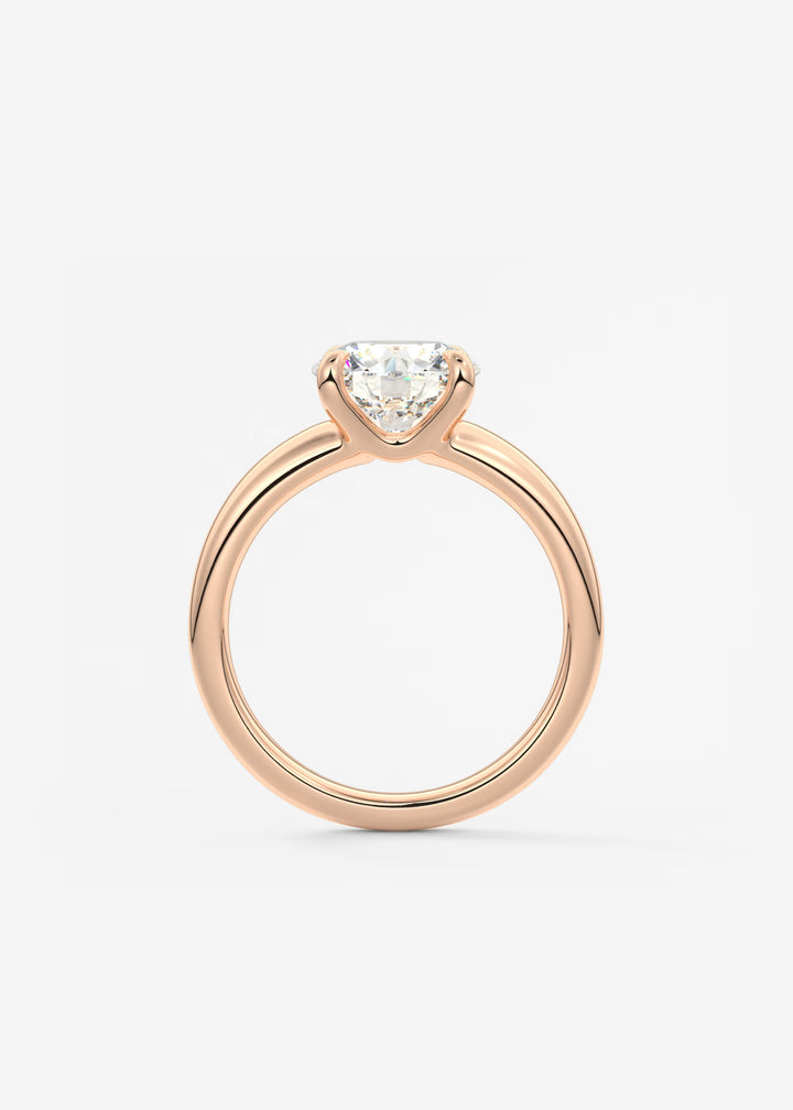 The Dune Engagement Ring with Round Diamond#material_rose